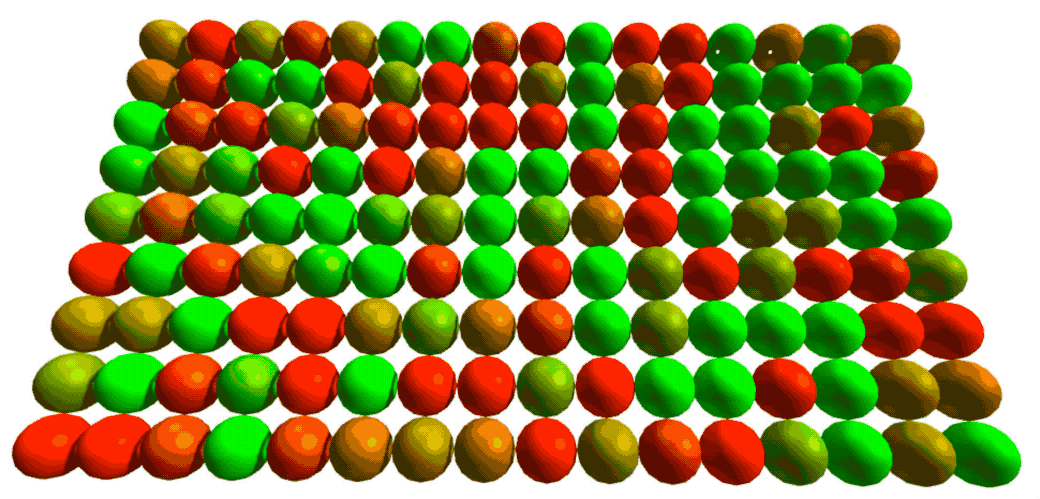A simulation simulating Bubble Sort in AgentCubes.