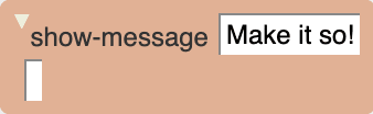 Show-message action expanded